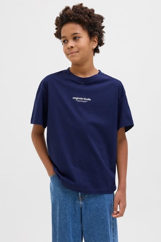 T-shirt - Petrolblauw - Jack & Jones Junior