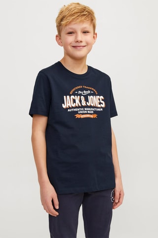 Biologisch Katoenen T-shirt - Marineblauw - Jack & Jones Junior