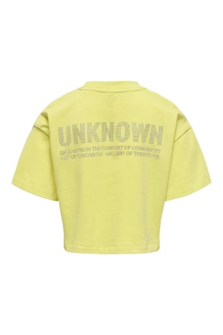 Biologisch Katoenen T-shirt - Geel - Kids Only Girl