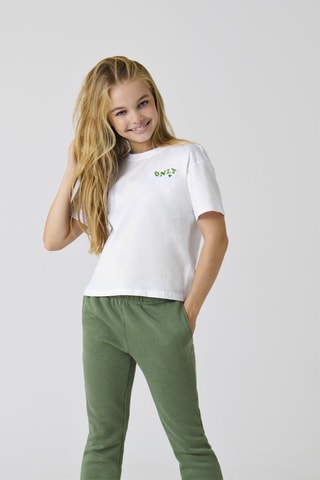 Biologisch Katoenen T-shirt - Wit - Kids Only Girl
