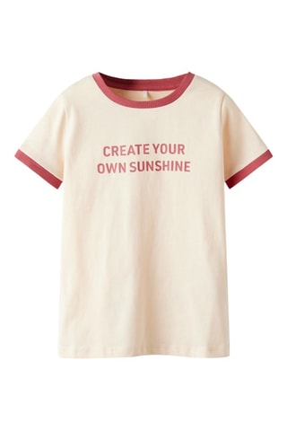 Biologisch Katoenen T-shirt - Beige - Name it Kids