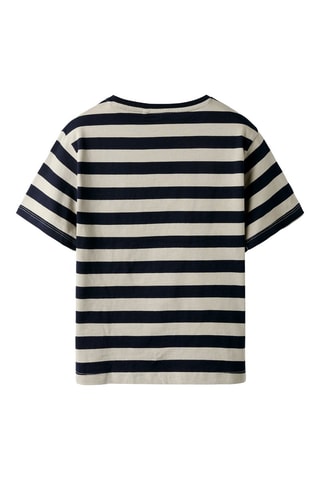 T-shirt - Donkerblauw en Beige - Name it Kids