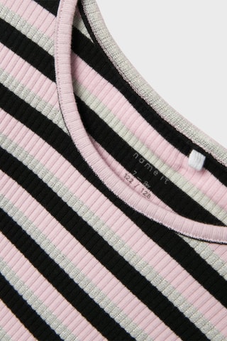 T-shirt Slim Fit - Zwart en Roze - Name it Kids