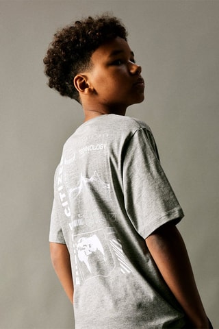 T-shirt - Gemêleerd Grijs - Name it Kids