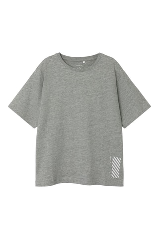 T-shirt - Gemêleerd Grijs - Name it Kids