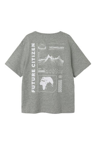 T-shirt - Gemêleerd Grijs - Name it Kids