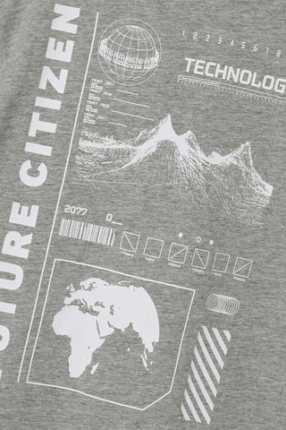 T-shirt - Gemêleerd Grijs - Name it Kids