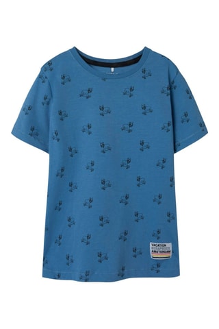 Biologisch Katoenen T-shirt - Blauw - Name it Kids