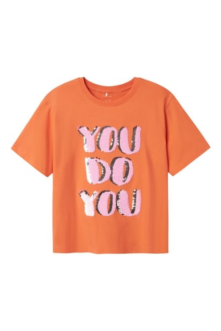 T-shirt - Zalmkleurig - Name It