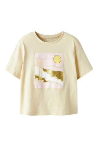 Biologisch Katoenen T-shirt - Lichtbeige - Name It