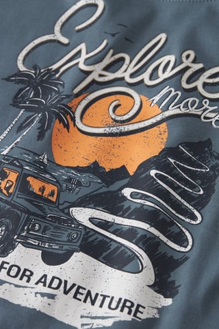 Biologisch Katoenen T-shirt -  Blauwgrijs - Name It