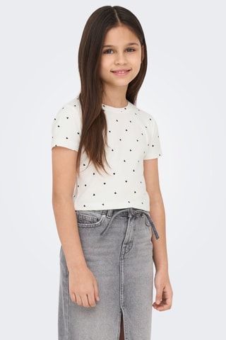 Biologisch Katoenen T-shirt - Ecru - Kids Only