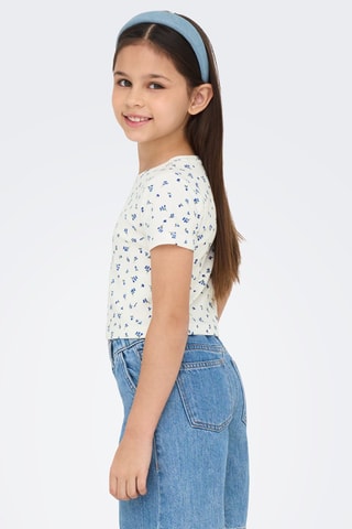 Biologisch Katoenen T-shirt - Blauw en Ecru - Kids Only