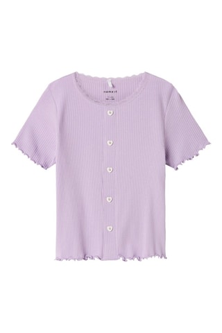 T-shirt Slim Fit - Paars - Name it Kids