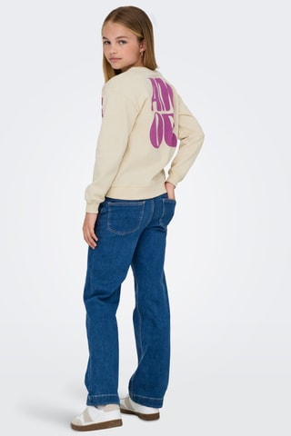 Biologisch Katoenen Sweater - Ecru - Kids Only