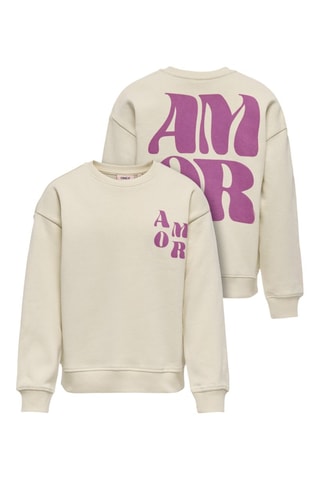 Biologisch Katoenen Sweater - Ecru - Kids Only