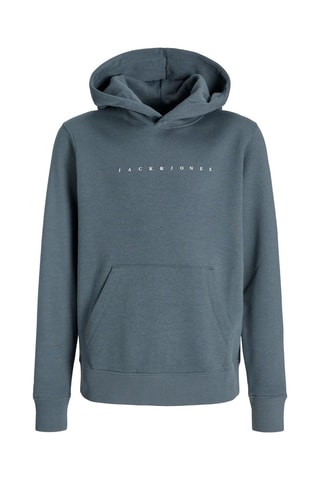 Biologisch Katoenen Sweater met Capuchon - Blauw-grijs - Jack & Jones Junior