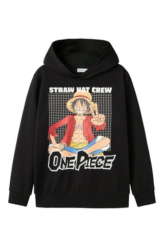 Sweater met Capuchon Luffy One Piece - Zwart - Name it Kids