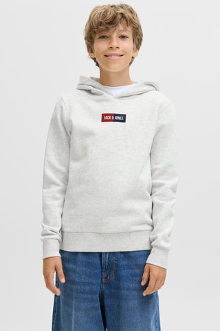 Sweater met Capuchon - Gemêleerd Wit - Jack & Jones Junior