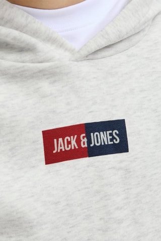 Sweater met Capuchon - Gemêleerd Wit - Jack & Jones Junior