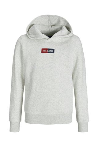 Sweater met Capuchon - Gemêleerd Wit - Jack & Jones Junior