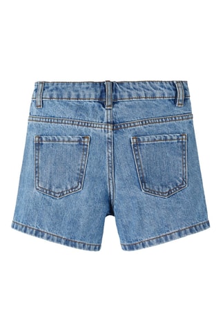Denim en Biologisch Katoenen Baggy Short - Blauw - Name it Kids