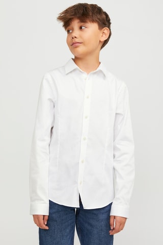 Camisa em algodão biológico - Branco - Jack & Jones Junior