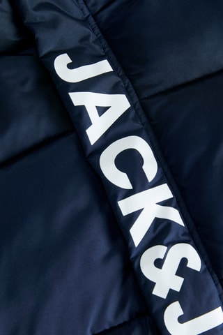 Gewatteerde jas met capuchon - Marineblauw - Jack & Jones Junior