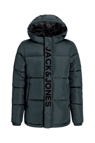 Gewatteerde jas met capuchon - Donkergroen Jack & Jones Junior