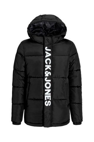 Gewatteerde jas met capuchon - Zwart - Jack & Jones Junior