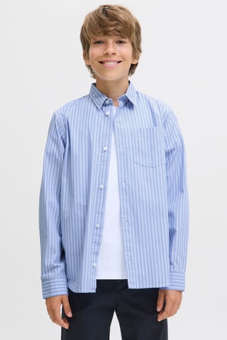 Camisa relaxed em algodão biológico - Azul-celeste - Jack & Jones Junior