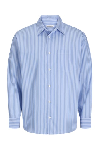 Camisa relaxed em algodão biológico - Azul-celeste - Jack & Jones Junior