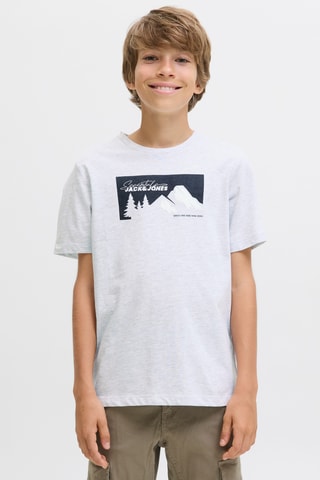 T-shirt - Gemêleerd Wit - Jack & Jones Junior