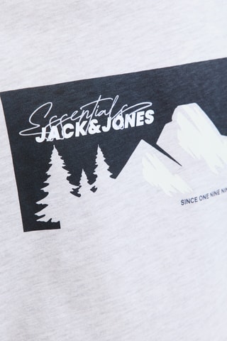 T-shirt - Gemêleerd Wit - Jack & Jones Junior
