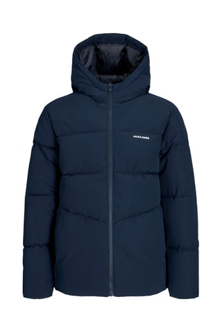 Gewatteerde jas met capuchon - Marineblauw - Jack & Jones Junior