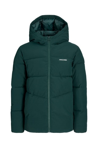Gewatteerde jas met capuchon - Donkergroen Jack & Jones Junior