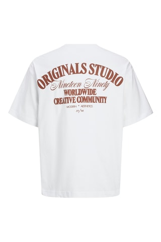 T-shirt relaxed - Wit - Jack & Jones Junior