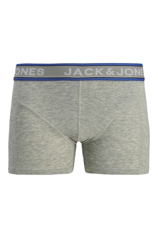 3 Biologisch Katoenen Zwembroeken - Gemêleerd Grijs en Zwart - Jack & Jones Junior