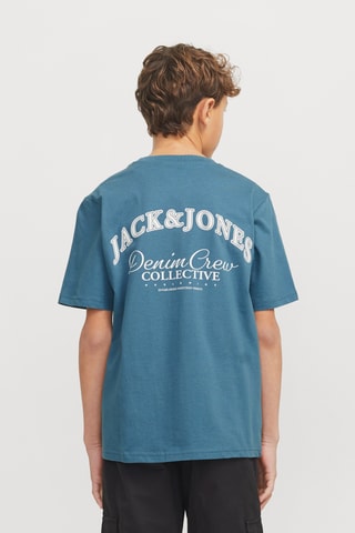 T-shirt relaxed - Petrolblauw Jack & Jones Junior