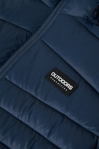 Gewatteerde jas met capuchon - Marineblauw - Name It Kids