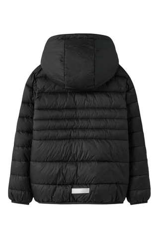 Gewatteerde jas met capuchon - Zwart - Name It Kids