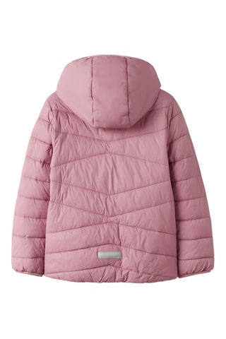 Gewatteerde jas met capuchon - Lichtpaars - Name It Kids