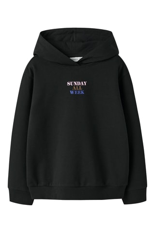 Sweater met Capuchon - Zwart - Name It Kids