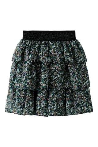 Rok met Ruches - Groen en Zwart - Name It Kids