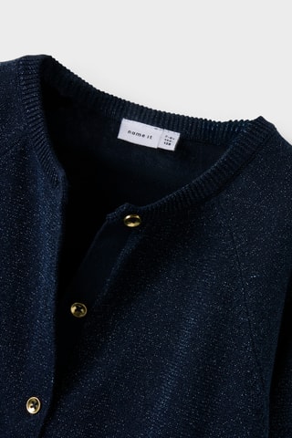 Biologisch Katoenen Vest - Gemêleerd Marineblauw - Name It Kids