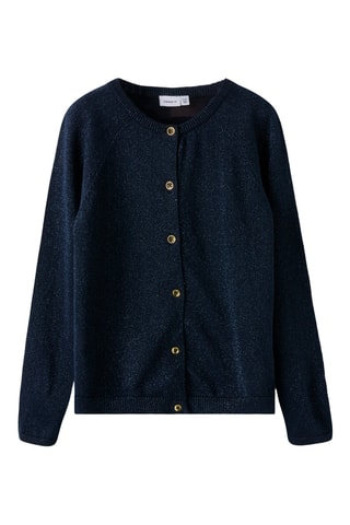 Biologisch Katoenen Vest - Gemêleerd Marineblauw - Name It Kids