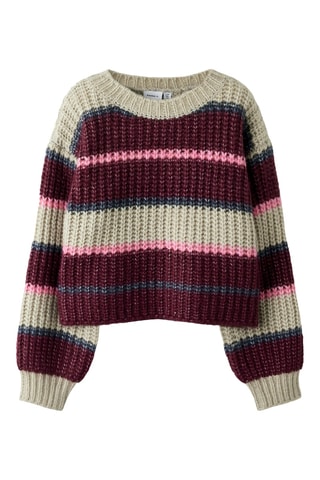 Trui - Ecru en Bordeauxrood - Name It Kids