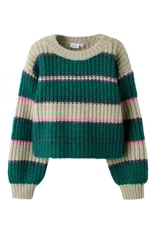 Trui - Ecru en Groen - Name It Kids