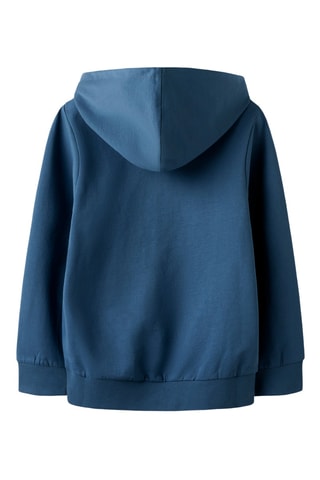 Biologisch Katoenen Sweater met Capuchon - Blauw en Ecru - Name It Kids
