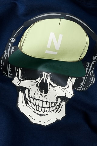 Biologisch Katoenen Sweater met Capuchon - Marineblauw en Groen - Name It Kids